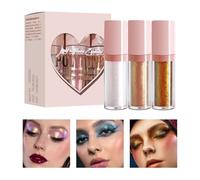 Sombra de ojos con purpurina camaleón, sombra de ojos líquida multicromática,3 sombras de intensas que cambian de color - All Day Wear Drysombras de y brillantes para labios
