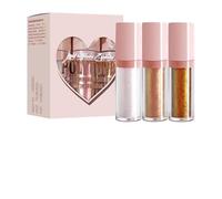 Sombra de ojos con purpurina camaleón, sombra de ojos líquida multicromática - 3 sombras de multidimensionales de alto impacto | All Day Wear Drysombras de y brillantes para labios