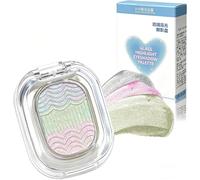 Sombra de ojos con purpurina iridiscente multicolor, paleta de maquillaje con iluminador brillante para crear un efecto degradado brillante en mejillas y ojos con cambio de color (01# Moonlit Glow)