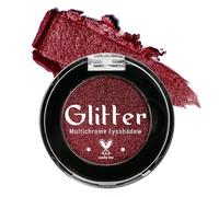 Sombra de ojos de color burdeos muy pigmentada con brillo rojo verdadero para Halloween, fórmula dulce en crema, paleta de sombras de ojos mezclable para maquillaje gótico de payaso, sin talco, rojo