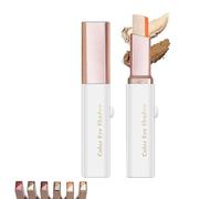Sombra de ojos en barra con degradado de brillo, portátil, bicolor, fácil de difuminar, resistente al agua y de larga duración, para maquillaje con brillo