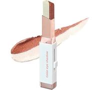 Sombra de ojos en barra con degradado, sombra de ojos con brillo de doble color, difuminado suave y natural, acabados brillantes de larga duración, portátil