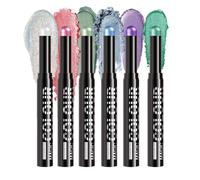 Sombra de Ojos en Barra de Textura Cremosa | 6 Piezas Sombra de Ojos Brillante con Efecto Shimmer y A Prueba de Agua - Maquillaje de con Brillo Iluminador - para Mujeres, Novias, Rutinas Diarias