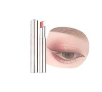Sombra de ojos en barra tricolor con degradado brillante y resistente al agua, maquillaje de ojos fácil (02# Light Red)