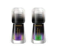 Sombra de ojos líquida Chameleon - Paleta de sombra de ojos con cambio de colores de metal líquido brillante, maquillaje de Navidad de Halloween de larga duración, kit de suministros de cosméticos par