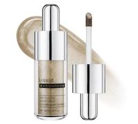 Sombra de ojos líquida con purpurina metálica, altamente pigmentada, de larga duración, resistente al agua, con purpurina líquida, cabezal de pincel integrado, fácil de aplicar, maquillaje de ojos