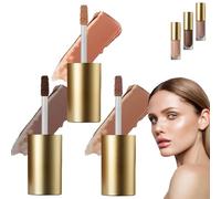 Sombra De Ojos Líquida Mate, Vegoly, Sombra De Ojos Líquida De Larga Duración, Acabado Mate Que No Se Corre, Crea Un Maquillaje Atractivo Y Fácil. (Mezcla/3 piezas)