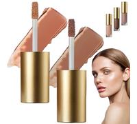 Sombra De Ojos Líquida Mate, Vegoly, Sombra De Ojos Líquida De Larga Duración, Acabado Mate Que No Se Corre, Crea Un Maquillaje Atractivo Y Fácil. (Bronceado + Ciruela)