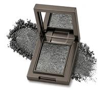 Sombra de Ojos Negra Brillante, Sombra de Ojos Ahumada Gótica, Paleta de Maquillaje para Mujer, Paleta de Sombras de Ojos de Textura Suave y Fácil de Difuminar, Larga Duración (Negro)