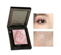Sombra de ojos única, de pigmento ahumado, polvo resaltador de larga duración para acabado de maquillaje de ojos, plataforma de aplicación cosmética con diseño compacto mezclable, definición de c
