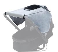 Sombra de sol de cochecito con ventana de observación, tono solar de cochecito impermeable, dosel universal anti-uv, accesorio paraguas para dos vías..