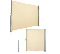 Sombra Lateral Al Aire Libre,Toldo Lateral Retráctil For Patio,Sombra | Diseño Inclinable Y Tirador Lateral, Paravientos Grueso, Lado Retráctil, For Jardín, Balcón Y(Beige,2x3m/7x10ft)