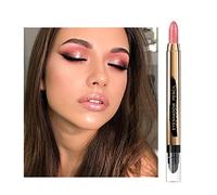 Sombras de Ojos - Lucoss Sombras de Ojos en Barra,Glitter para Ojos,Waterproof Larga Duración Sombra de Ojos en Stick Brillantes Marrones/Blanco/Rosa