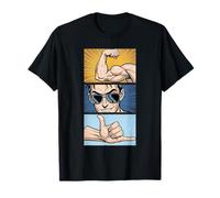 Sombras TDG Cool Muscle Comic Pop Art Flex Shaka Camiseta