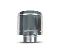 Sombrerete antirrrevoco para chimenea, tapa de chimenea para evacuación de gases. Cubierta antirrevocante acero galvanizado, a prueba de lluvia y aves. Disponible en varias medidas. (Ø 150 mm)