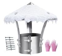 Sombrerete Chimenea 150mm, Sombrerete Chimenea de Acero Inoxidable 304, Para 80mm/90mm/100mm/110mm/120mm Chimeneas, La Cubierta del Agujero de La Chimenea, Fácil Instalación(100mm/4in)