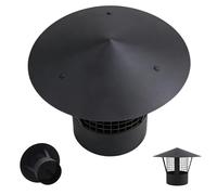 Sombrerete Chimenea Antilluvia de Acero Inoxidable 304, 12.5 13.5 15.3 20cm Tapa de Ventilación Redonda Para Techo, Sombrero de Nieve para Lluvia, Sombrero de Ventilación Chino(125mm/4.9in)