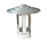 Sombrerete chimenea antilluvia sombrero estufa pellet caperuza salida humos tapa terminal tubo chimenea inox (80mm Diámetro interior)