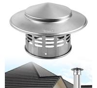 Sombrerete Chimenea de 110 MM, Caperuza Salida de Humos, Sombrerete Antiviento, Cubierta de Chimenea, Campana de Ventilación, Tapas de Chimenea