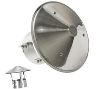 Sombrerete Chimenea de Acero Inoxidable 304, Tapas Extractor Humos Chimenea, Redondo Tapa de Lluvia, Sombrero de Ventilación de Techo, para Tubo de Estufa(190mm/7.48”)