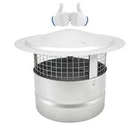 Sombrerete Chimenea para Tubo 150 180 200mm Tapa de Lluvia para Techo de Acero Inoxidable 304 Caperuza Salida de Humos Sombrero Extractor de Humo para Tubo de Estufa, con Guantes(150mm/6in)