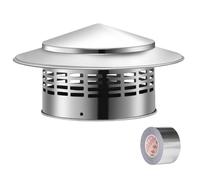 Sombrerete Chimenea, Sombrero Para Chimeneas De Acero Inoxidable, Caperuza Antipajaros, Para Conductos De Estufas Y Chimeneas 50-300mm(160mm/6.3in)