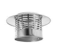 Sombrerete de Chimenea 110mm en Acero 304 para Tejado Exterior | Cubierta Circular Plata 18,5x18,5x11,5cm, 1, para Tubos Metálicos y Salidas de Aire