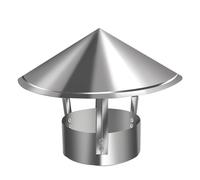 sombrerete de chimenea, Bolt-On Tapa de ventilación de chimenea, acero inoxidable 304 chimenea cubierta de chimenea, Todo Weather & Reinforced & Instalación fácil, para cocina, Canteen ventilación (
