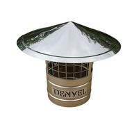 Sombrerete de chimenea de 4'' / 100 mm con protector contra pájaros, acero inoxidable, tapa de cubierta de conducto de humos, parte superior de ventilación, extremo de tubo de escape, sombrero contra