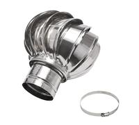 Sombrerete de Chimenea Giratorio de Acero Inoxidable, Ventilador de Techo Giratorio, Extractor de Calor, ventilación, silencioso y de bajo Consumo (110 mm, 4,3")