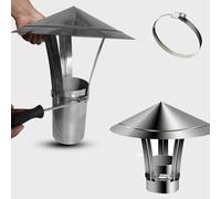 sombrerete de chimenea Pájaro Guard ventilación Ducts sombrerete de chimenea, acero inoxidable 304 techo Sombrerete tubo de conducto lluvia Cubiertas 60mm 80mm 150mm 180mm tubo de estufa Cubierta su