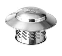 sombrerete de chimenea redondo acero inoxidable sombrerete de chimenea Grille ventilación malla diseño Wider Borde, Todo Weather sombreretes de chimenea para exterior conducto de chimenea cubierta C
