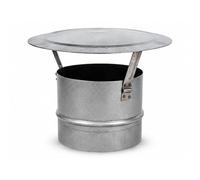 Sombrerete forma cónica para chimenea de acero galvanizado, tapa de chimenea cubierta para salida de gases a prueba de lluvia. Disponible en varias medidas. (ø 180 mm)