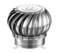 Sombrerete Giratorio para Chimenea, ventilación de Techo de Acero Inoxidable 304 con Sistema Anti-Tiro descendente y Protector contra pájaros, 400 mm/15,7 Pulgadas.