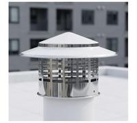 Sombrerete para Chimenea Exterior Acero Inox 304 Caperuza de Ventilación Tejado Extractor de Aire Sombrero Contra la Lluvia(3in-75mm)