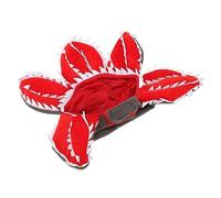 Sombrero Ajustable de Flores Caníbales para Mascotas, Diseño Lindo y Aterrador, Felpa Transpirable, Adecuado para Halloween, Sombrero para Mascotas con Flores de Terror (M)