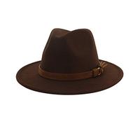 Sombrero ancho para hombre y mujer con hebilla de cinturón ajustable Outbacks Sombreros Sr2, café, Talla única