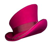 Sombrero asimétrico de lana para mujer y hombre, unisex, sombrero punk de vapor, sombrero de moda, sombrero decorativo, sombrero para hombre, hot pink, Talla única
