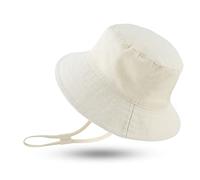 Sombrero Bebe NiñO O NiñAs Verano UPF 50+ Transpirable Seco RáPido Ajustable De Sol Gorra Bucket Hat De Playa (Blanco, 50CM(1 a 2 años), 1_Year)