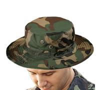 Sombrero Boonie de ala ancha, sombrero para protección solar de ala ancha para exterior | Cubo de secado rápido con protección solar apto para camping al aire libre, ciclismo, senderismo, Camuflaje de