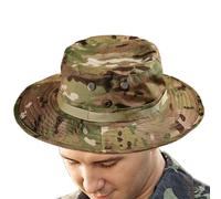 Sombrero Boonie de ala ancha, sombrero unisex con protección solar de camuflaje - Cubo de secado rápido con protección solar apto para camping al aire libre, ciclismo, senderismo, Cp, L
