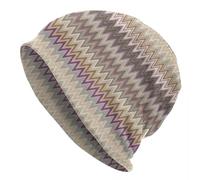 Sombrero Calentito de Invierno, Gorros de Gorra Moderno Moderno En Zig Zag Personalizado Arte Geométrico Gorro de Punto Hip Hop para Hombres Mujeres Cálidos Invierno Bohemio Skullies Gorros