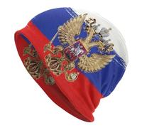 Sombrero cálido de Invierno, Escudo de Armas Ruso Personalizado Skullies, Gorros Gorros Moda Sombrero de Punto para Mujeres de Invierno para Hombres Adulto Adulto CCCP Comunismo URSS Sombreros Gorros