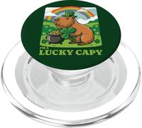 Sombrero Capybara Leprechaun para el día de San Patricio I'm A Lucky Capy PopSockets PopGrip para MagSafe