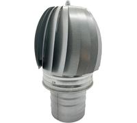 Sombrero Chimenea Extractor de Humo Giratorio de Viento en Acero Galvanizado, capuchón chimenea giratorio para salida de humo (175MM)