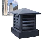 Sombrero Chimenea,tapa De Tubo De Estufa Exterior,tapas De Conductos De Humos Cuadradas De Aleación De Aluminio,tapa De Ventilación De Escape En La Azotea,para Chimenea De Mampostería Al Aire Libre (