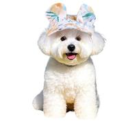 Sombrero colorido para mascotas, sombrero de cubo para perro, lindo con agujeros para las orejas, este duradero sombrero de sol para perro es una colorida gorra de protección solar para perro