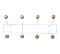 Present Time - Perchero de Pared (8 Ganchos con Extremos de Bola de Madera)