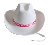Sombrero con decoración de cinta y correa ajustable para el cuello para mujeres y niñas, eventos diarios y formales, carnaval, accesorios de fiesta para adultos, para mujeres y niñas