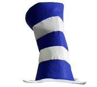 Sombrero con patrón de rayas, sombrero de capitán militar, disfraz de fiesta de borde grande, transpirable, para Halloween, carnavales y eventos de cosplay